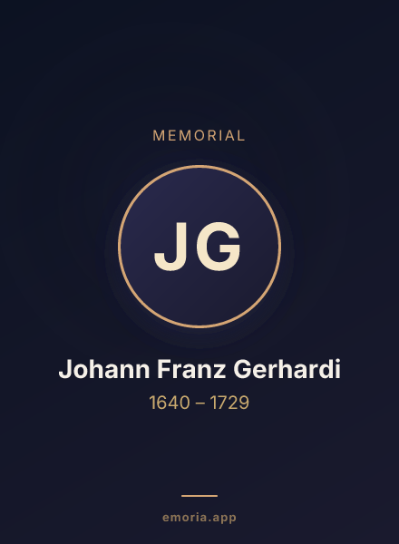 Memorial portrait of Johann Franz Gerhardi