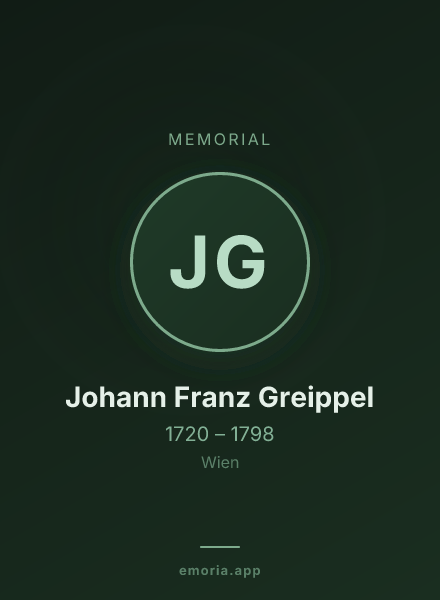 Memorial portrait of Johann Franz Greippel