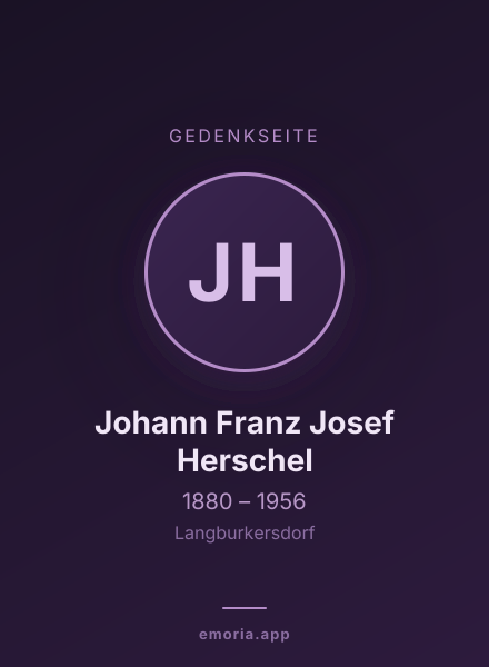 Gedenkportrait von Johann Franz Josef Herschel