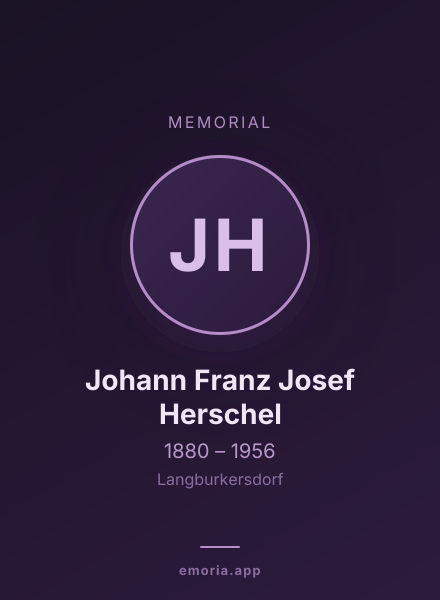 Memorial portrait of Johann Franz Josef Herschel