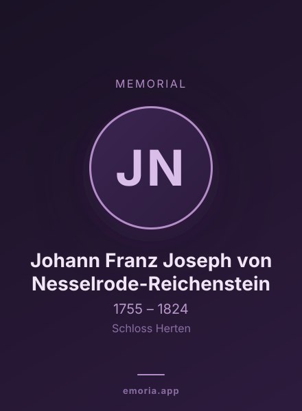 Memorial portrait of Johann Franz Joseph von Nesselrode-Reichenstein