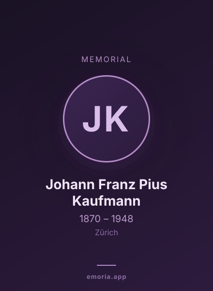 Memorial portrait of Johann Franz Pius Kaufmann