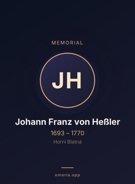 Memorial portrait of Johann Franz von Heßler