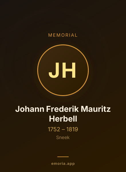 Memorial portrait of Johann Frederik Mauritz Herbell