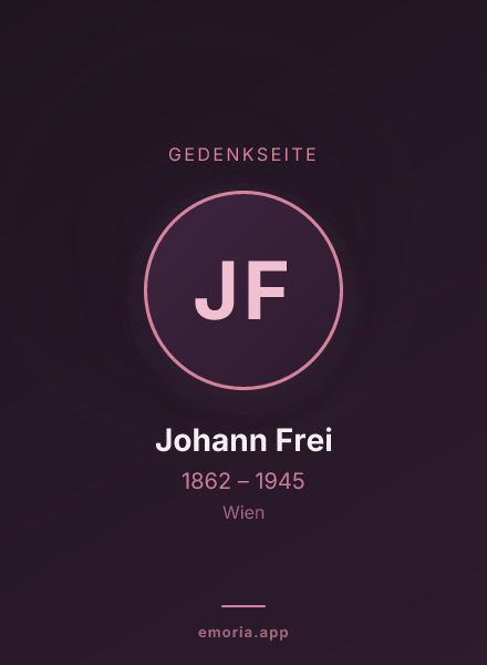 Gedenkportrait von Johann Frei
