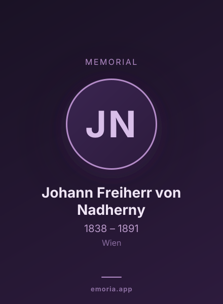 Memorial portrait of Johann Freiherr von Nadherny