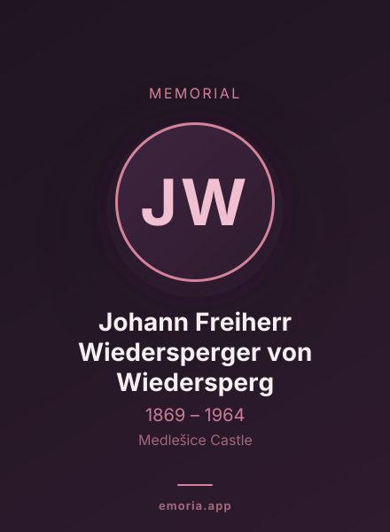 Memorial portrait of Johann Freiherr Wiedersperger von Wiedersperg