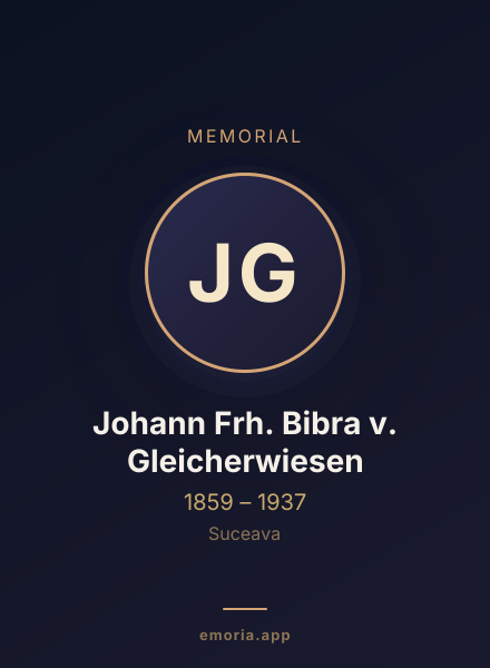 Memorial portrait of Johann Frh. Bibra v. Gleicherwiesen
