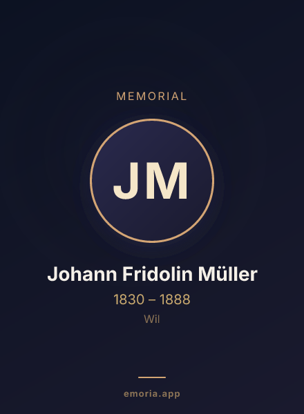 Memorial portrait of Johann Fridolin Müller