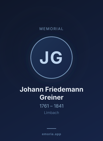 Memorial portrait of Johann Friedemann Greiner