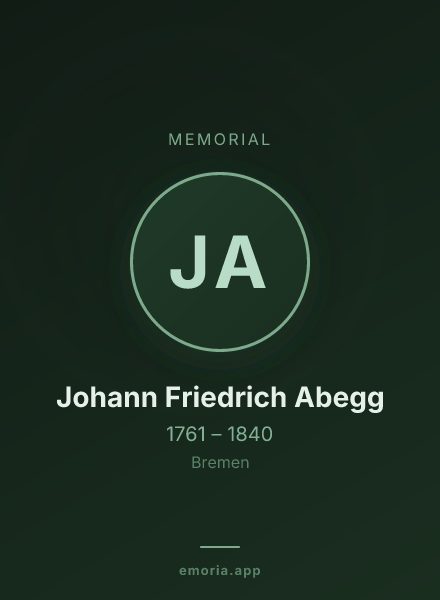 Memorial portrait of Johann Friedrich Abegg