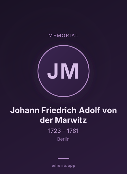 Memorial portrait of Johann Friedrich Adolf von der Marwitz