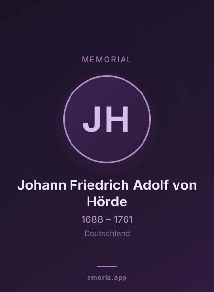 Memorial portrait of Johann Friedrich Adolf von Hörde