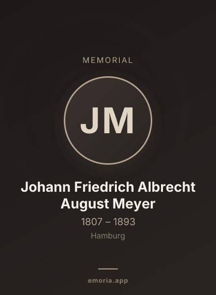 Memorial portrait of Johann Friedrich Albrecht August Meyer
