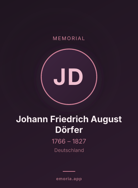 Memorial portrait of Johann Friedrich August Dörfer