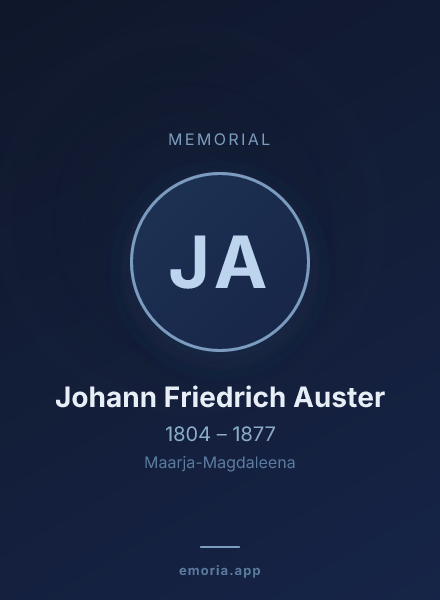 Memorial portrait of Johann Friedrich Auster