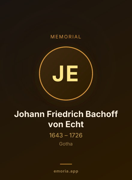 Memorial portrait of Johann Friedrich Bachoff von Echt