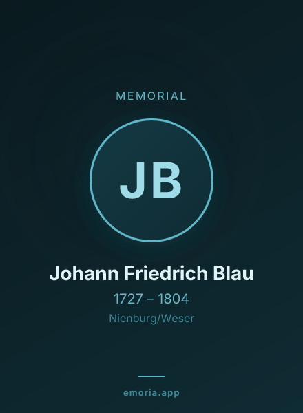 Memorial portrait of Johann Friedrich Blau