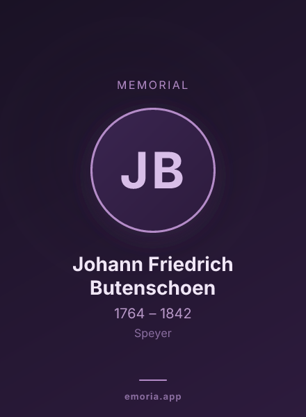 Memorial portrait of Johann Friedrich Butenschoen