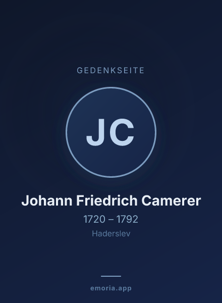 Gedenkportrait von Johann Friedrich Camerer