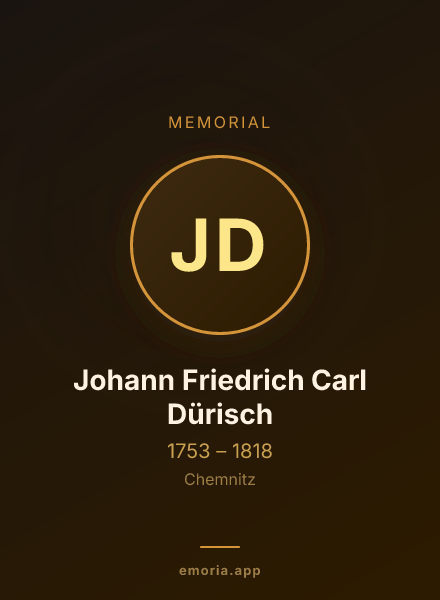 Memorial portrait of Johann Friedrich Carl Dürisch