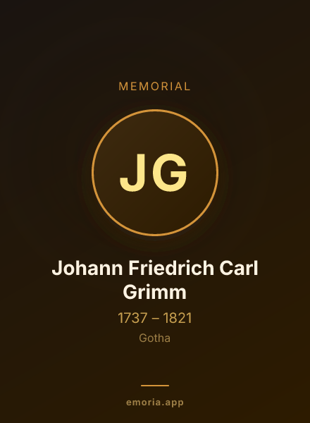 Memorial portrait of Johann Friedrich Carl Grimm