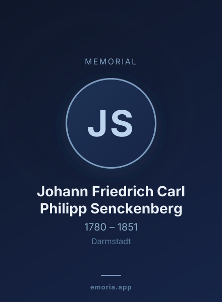 Memorial portrait of Johann Friedrich Carl Philipp Senckenberg