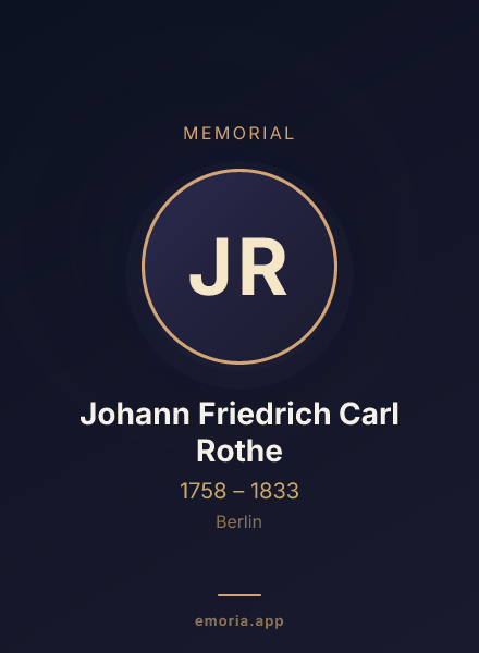 Memorial portrait of Johann Friedrich Carl Rothe