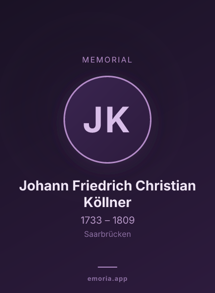 Memorial portrait of Johann Friedrich Christian Köllner