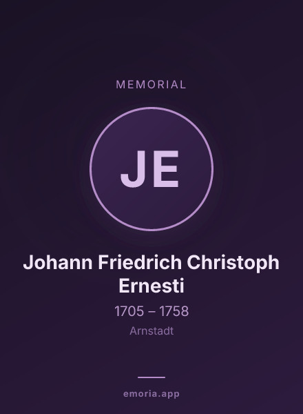 Memorial portrait of Johann Friedrich Christoph Ernesti