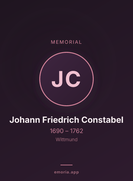 Memorial portrait of Johann Friedrich Constabel