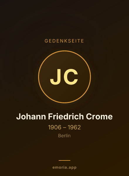 Gedenkportrait von Johann Friedrich Crome