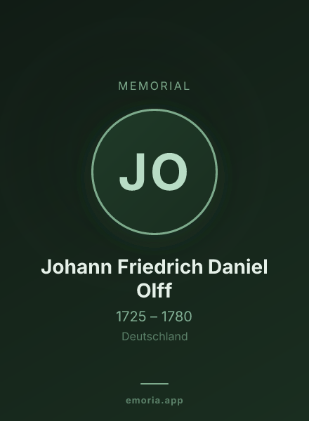 Memorial portrait of Johann Friedrich Daniel Olff