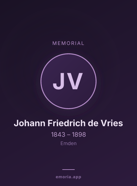 Memorial portrait of Johann Friedrich de Vries