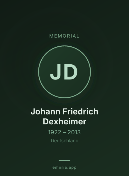 Memorial portrait of Johann Friedrich Dexheimer