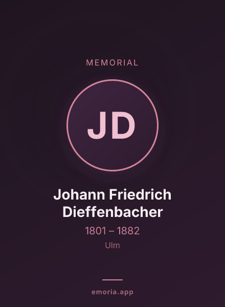 Memorial portrait of Johann Friedrich Dieffenbacher