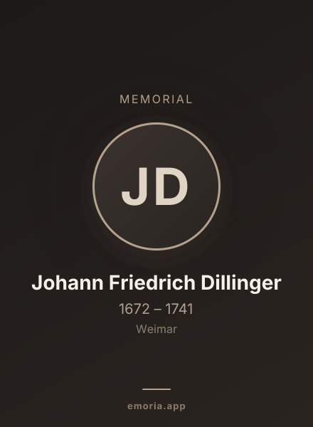 Memorial portrait of Johann Friedrich Dillinger