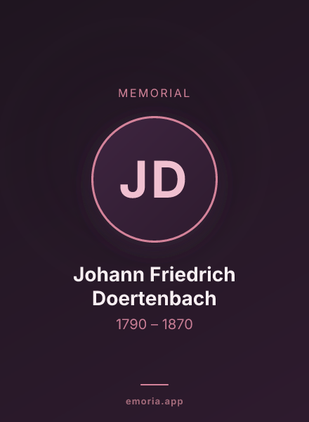 Memorial portrait of Johann Friedrich Doertenbach