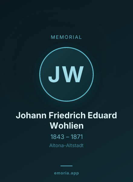 Memorial portrait of Johann Friedrich Eduard Wohlien