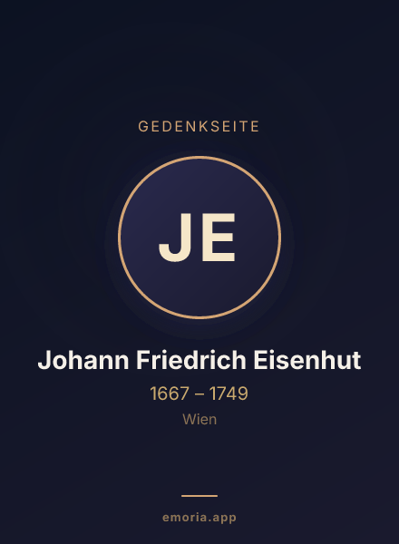 Gedenkportrait von Johann Friedrich Eisenhut