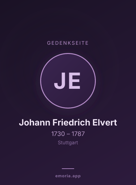 Gedenkportrait von Johann Friedrich Elvert