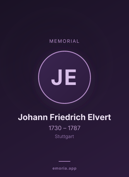 Memorial portrait of Johann Friedrich Elvert