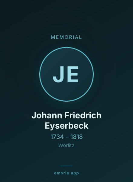 Memorial portrait of Johann Friedrich Eyserbeck
