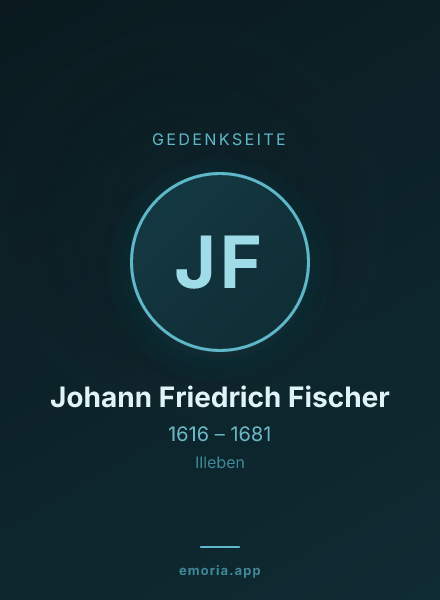 Gedenkportrait von Johann Friedrich Fischer