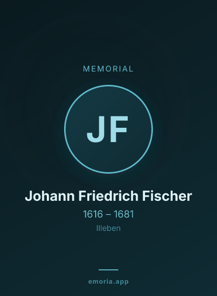 Memorial portrait of Johann Friedrich Fischer