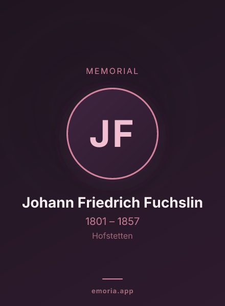 Memorial portrait of Johann Friedrich Fuchslin