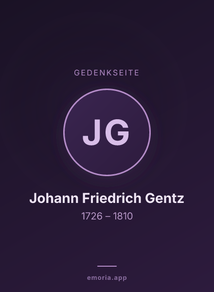 Gedenkportrait von Johann Friedrich Gentz