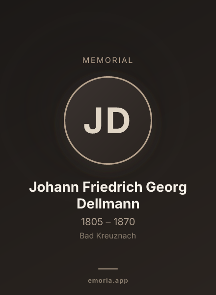 Memorial portrait of Johann Friedrich Georg Dellmann