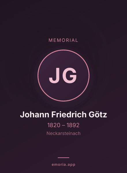 Memorial portrait of Johann Friedrich Götz