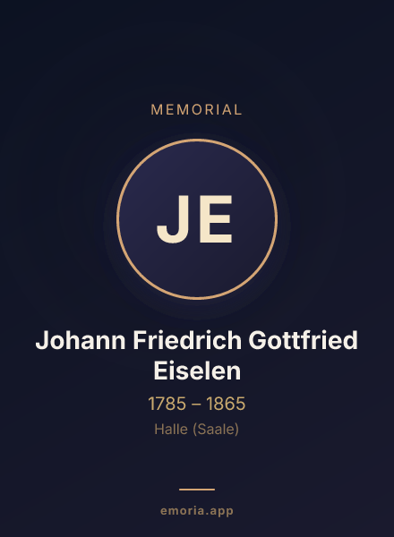 Memorial portrait of Johann Friedrich Gottfried Eiselen